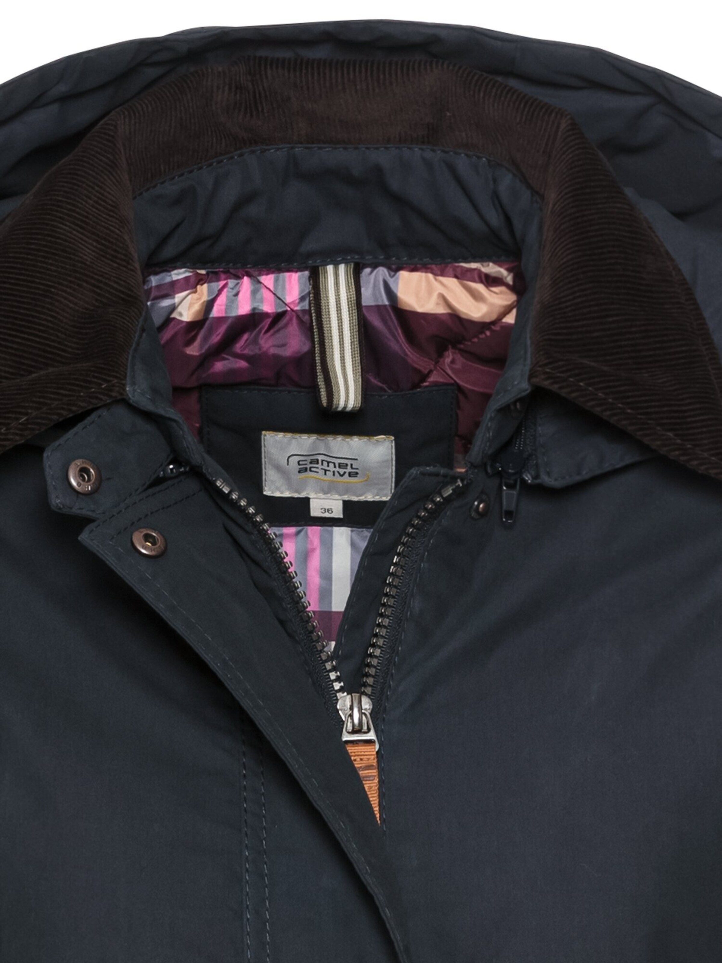 CAMEL ACTIVE Wachsjacke mit abnehmbarer Kapuze in Blau