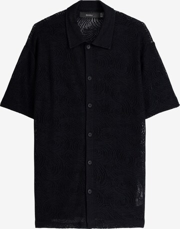Bershka Comfort fit Overhemd in Zwart: voorkant