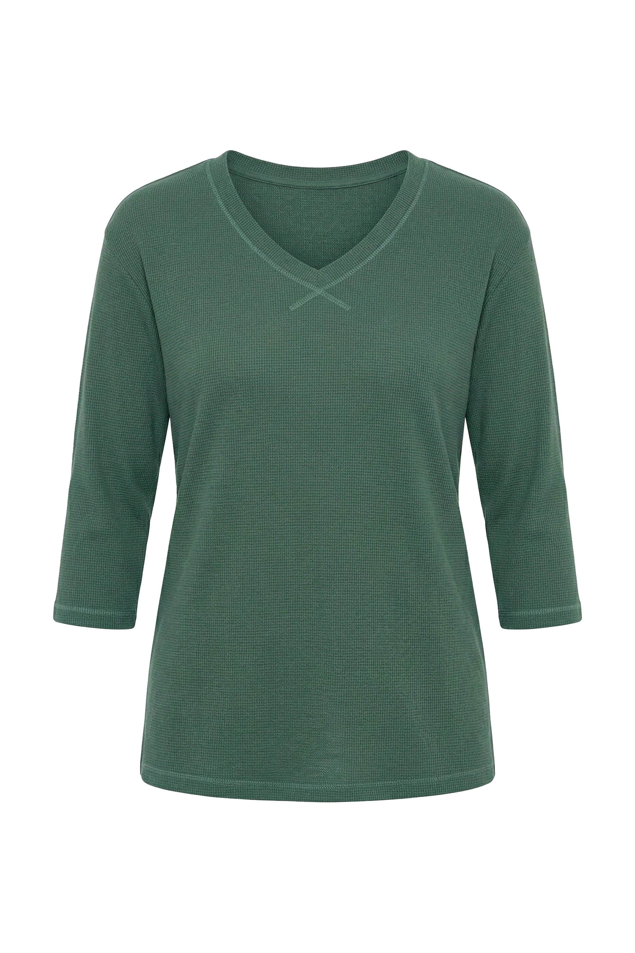 Ulla Popken Sweatshirt in Green: front