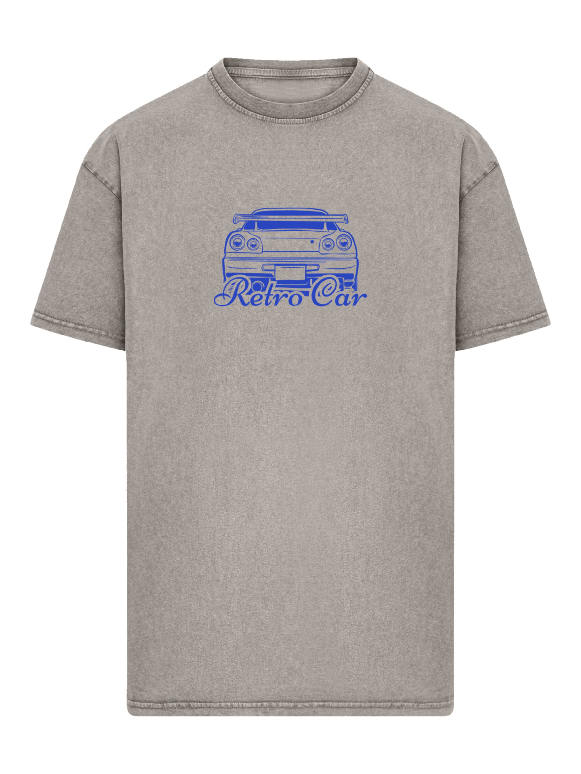 F4NT4STIC Shirt 'Retro Car Japanese Streetstyle' in Grey: front