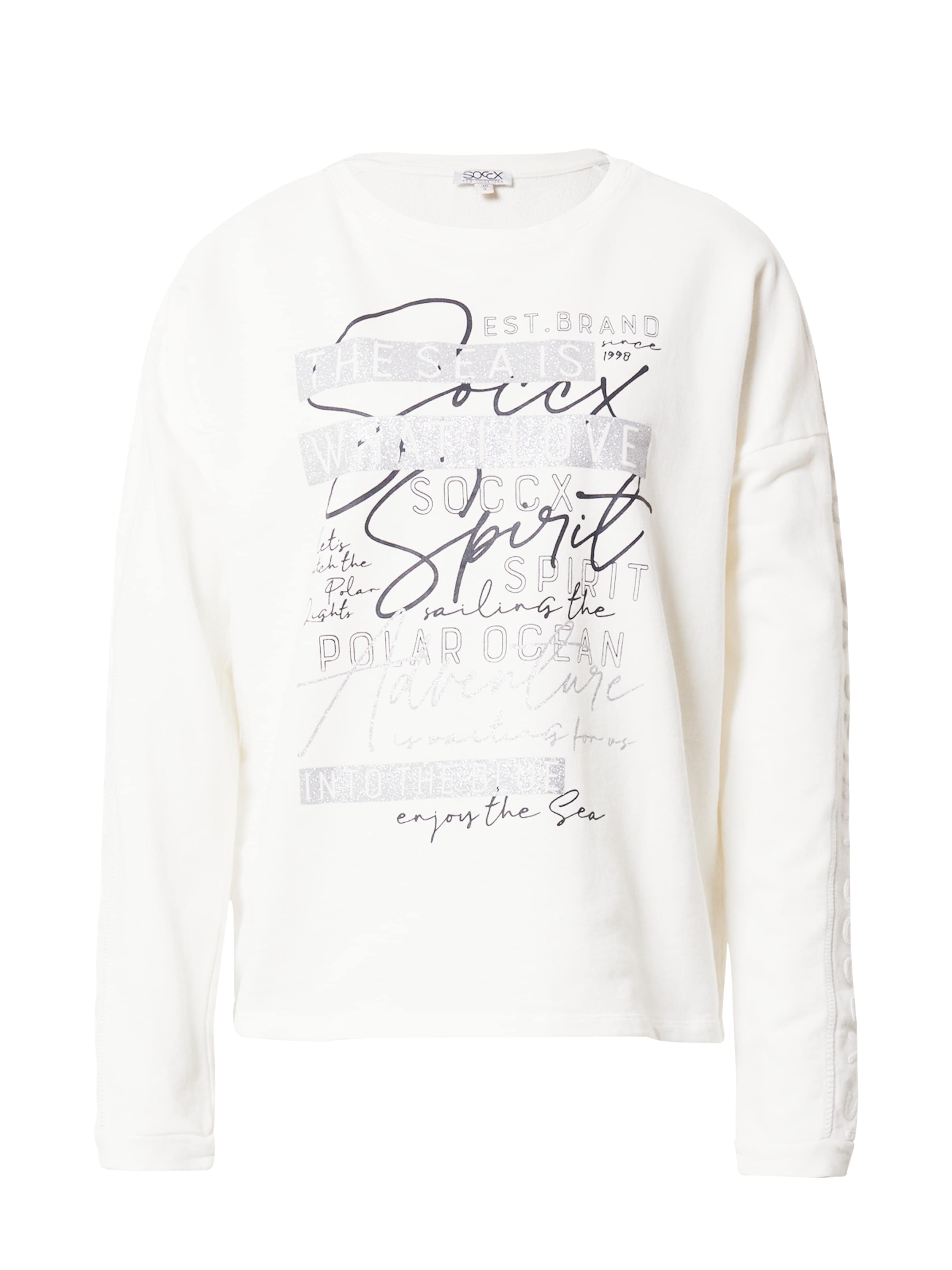 Sweat-shirt 'Into The Blue' Soccx en beige : devant