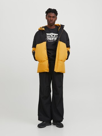 JACK & JONES Winter jacket 'Force' in Yellow