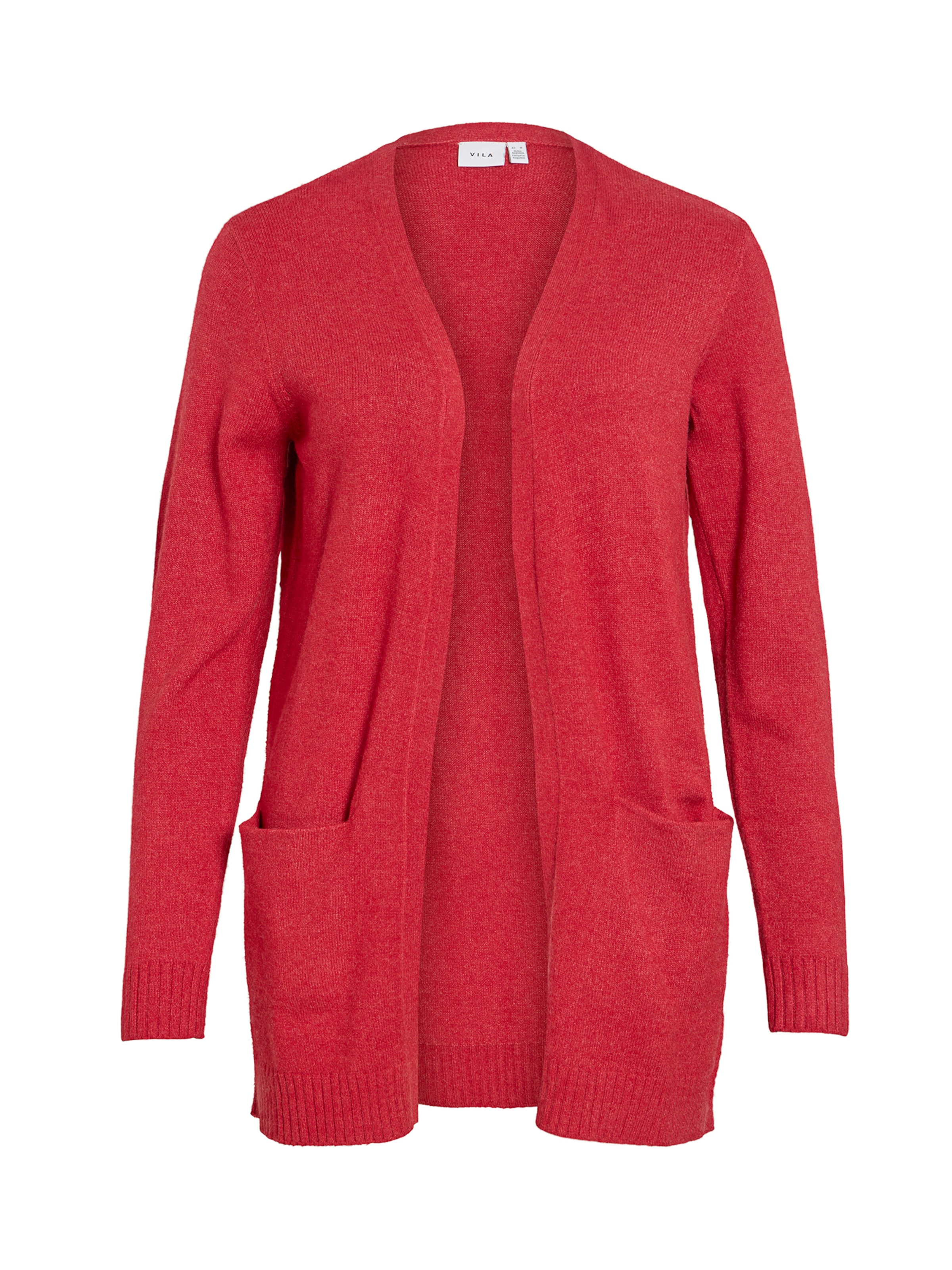 VILA Gebreid vest 'VIRil' in Rood: voorkant