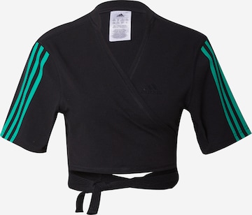 ADIDAS SPORTSWEARTehnička sportska majica 'Dance Wrapping' - crna boja: prednji dio