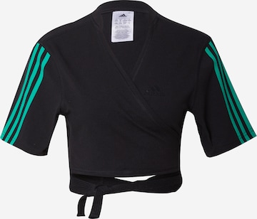 ADIDAS SPORTSWEAR Performance shirt 'Dance Wrapping' in Black: front