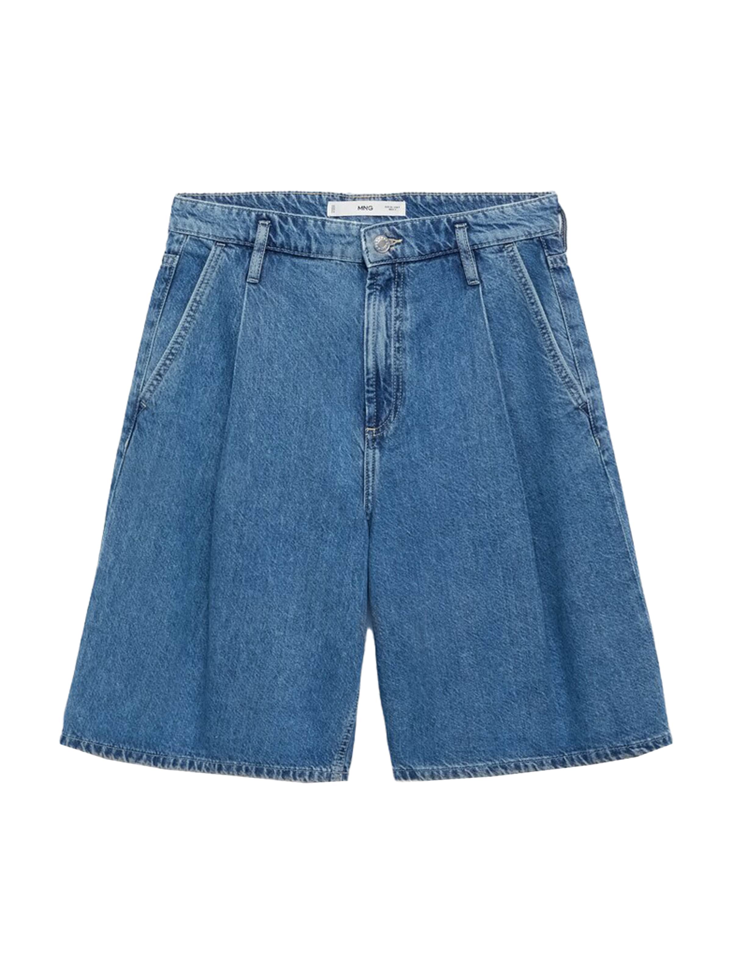 MANGO Regular Bandplooi jeans 'CARLO' in Blauw: voorkant