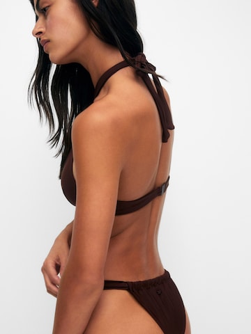 Pull&Bear Triangen Bikiniöverdel i brun