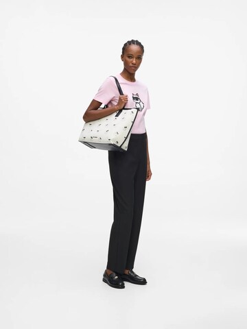 Karl Lagerfeld Shopper táska 'Ikon Choupette' - fehér
