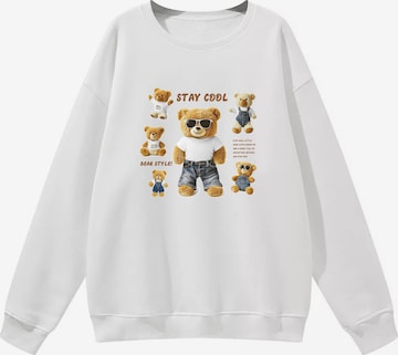 Sweat-shirt GORHEY en blanc : devant