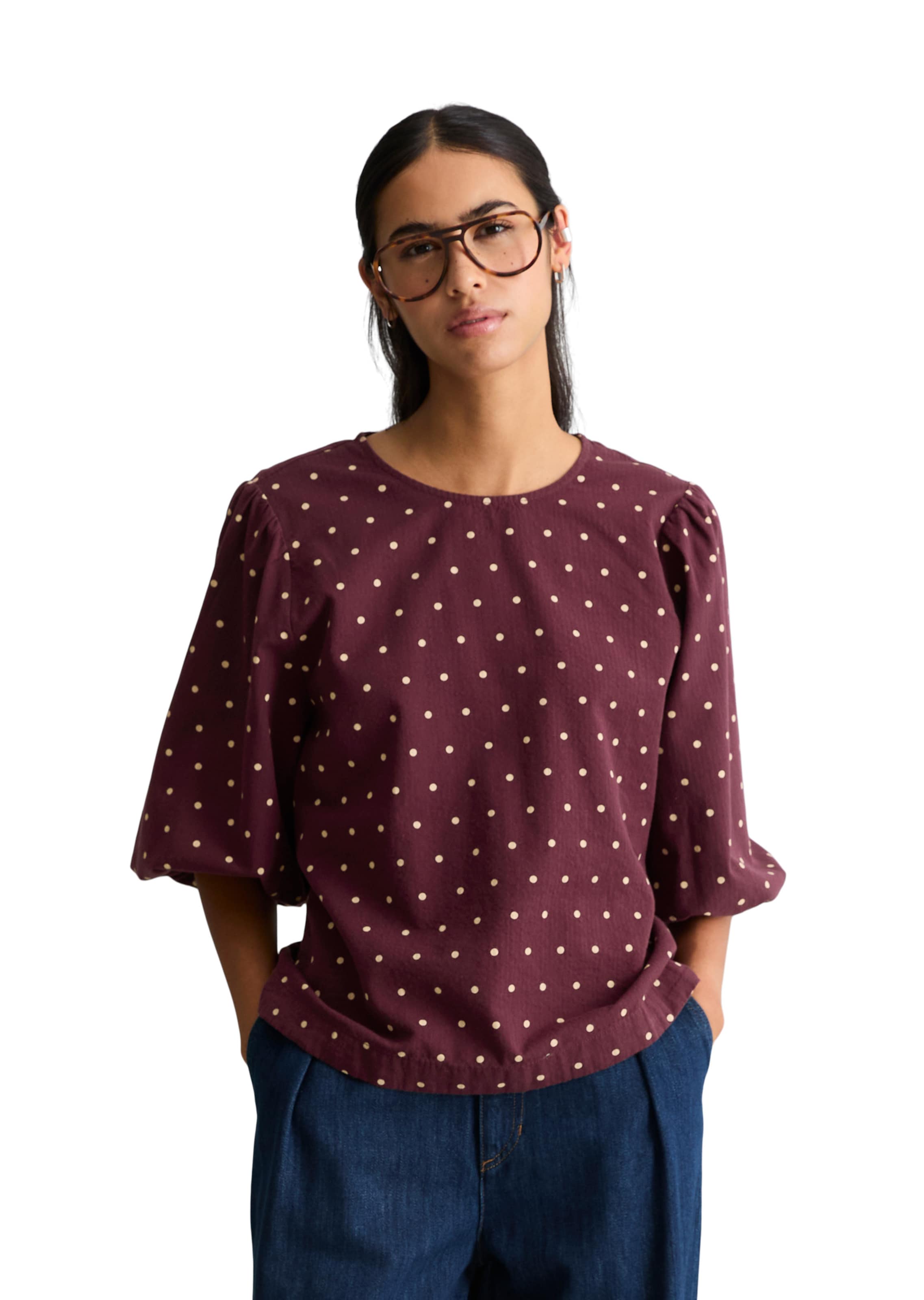 Marc O'Polo DENIM Bluse in Rot: Vorderseite