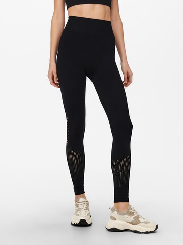 ONLY PLAY Skinny Sportovní kalhoty 'Saba' – černá: přední strana