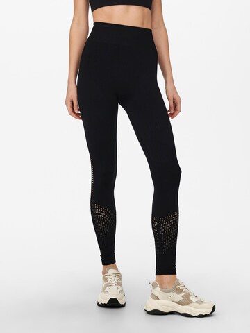 ONLY PLAY Skinny Sports trousers 'Saba' in Black: front