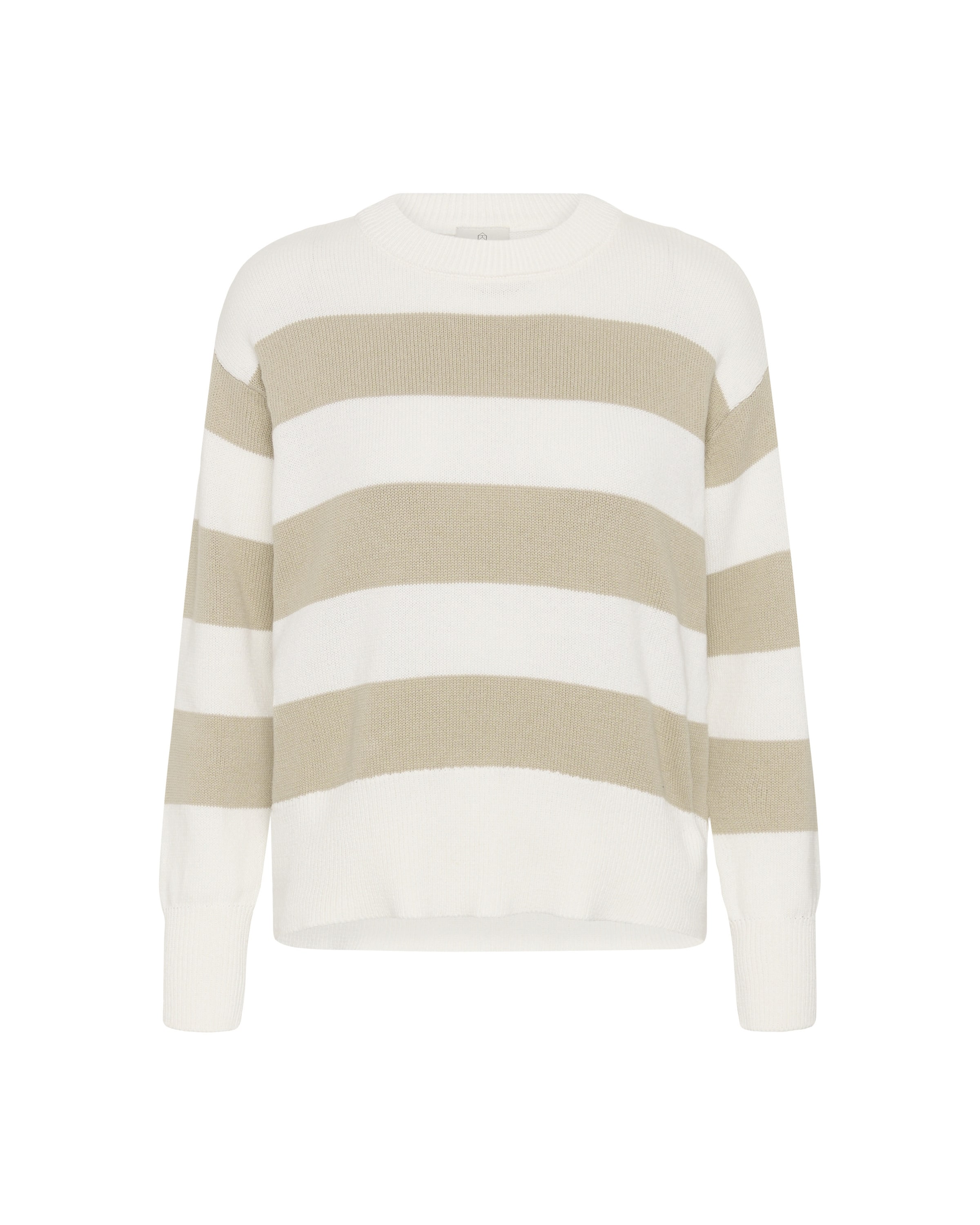 Kaffe Pullover 'Harriet ' in L in beige / weiß, Produktansicht