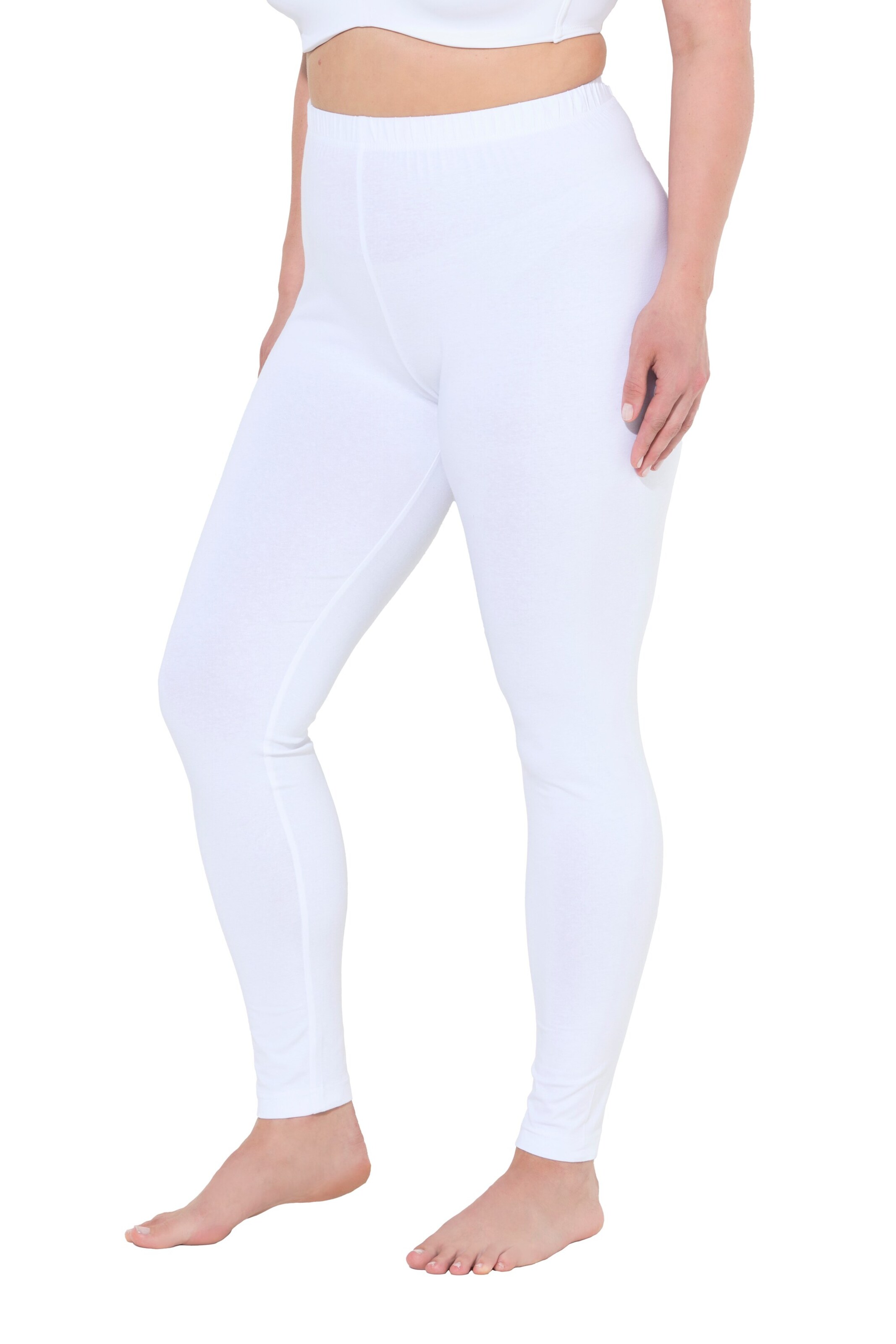 Ulla Popken Skinny Leggings in Weiß: Vorderseite