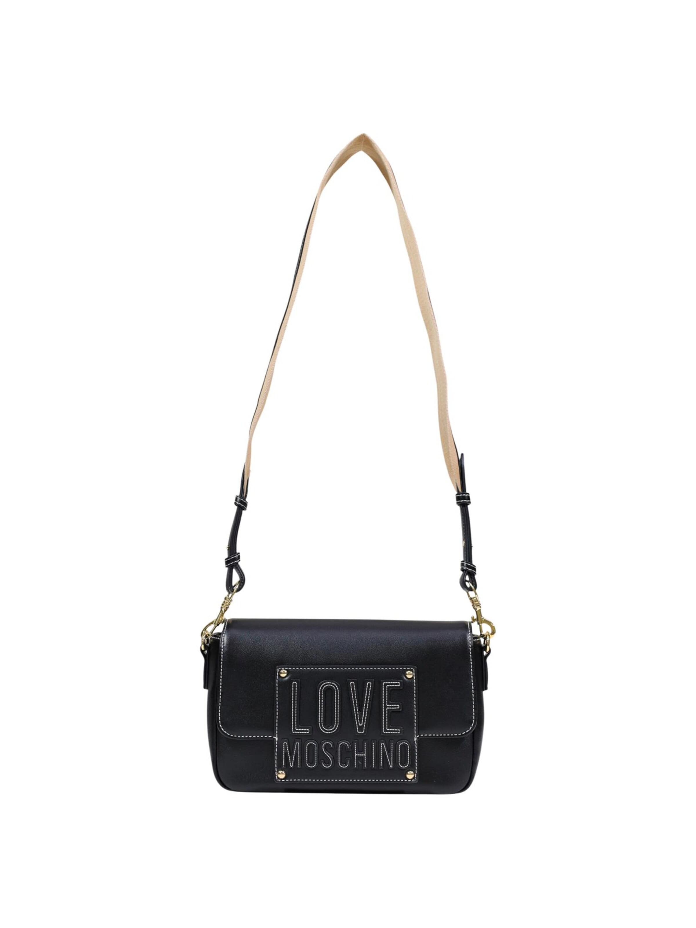 Borsa a spalla in One Size Love Moschino di colore nero, Visualizzazione prodotti