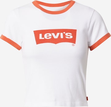 LEVI'S ® Tričko 'Graphic Ringer Mini Tee' - biela: predná strana