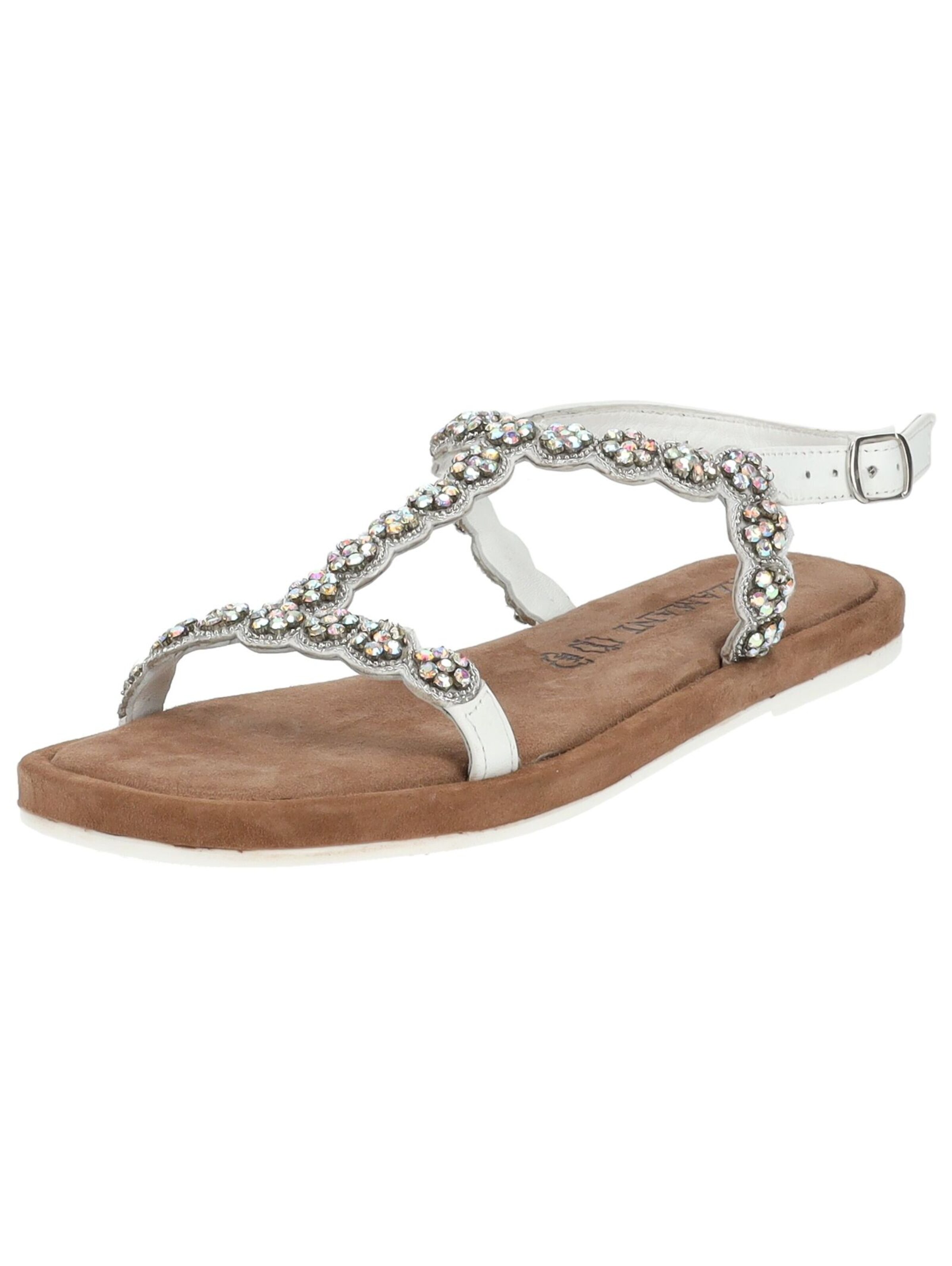 Sandales à lanières LAZAMANI en blanc : devant