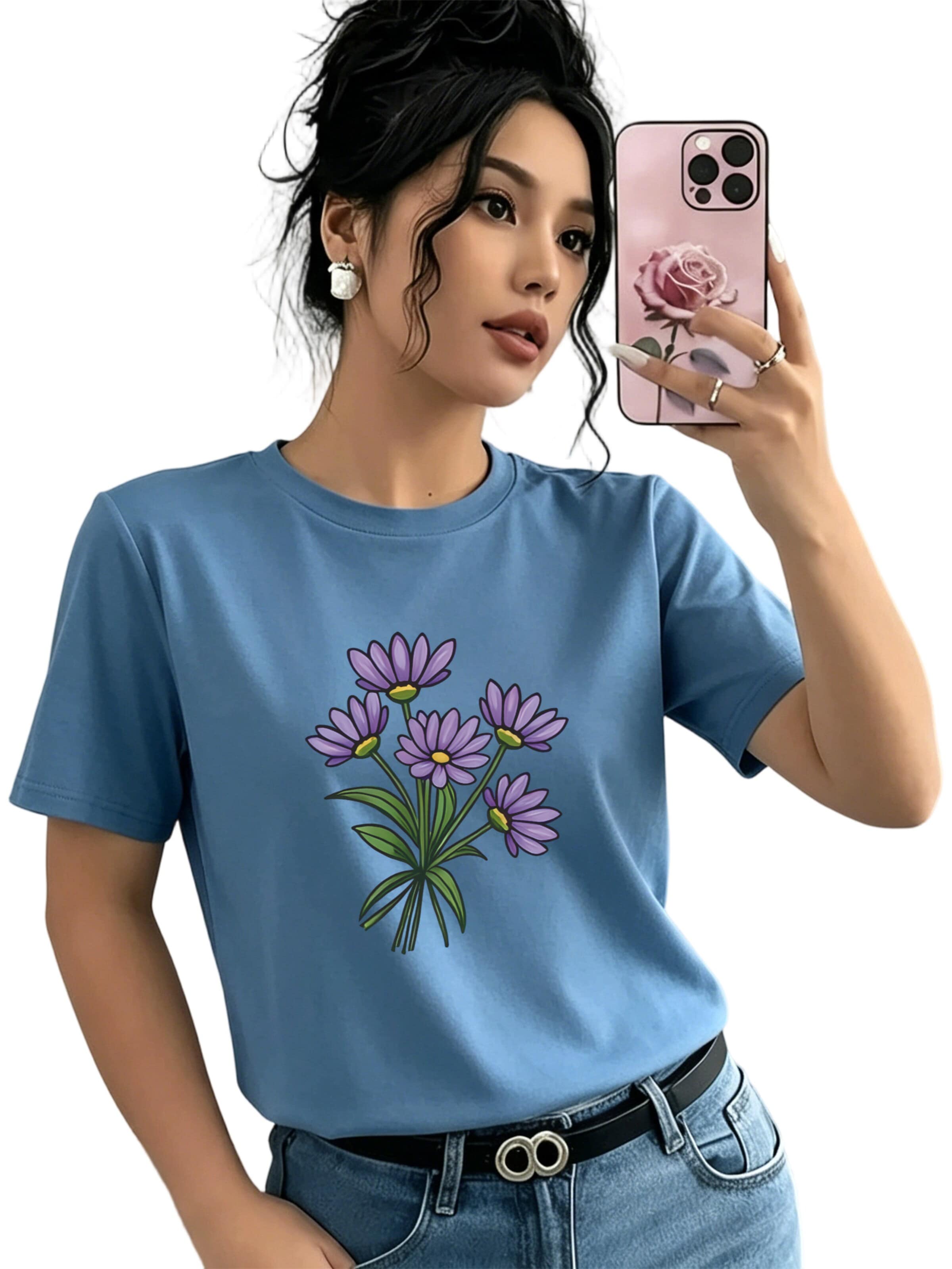 T-shirt GORHEY en bleu : devant