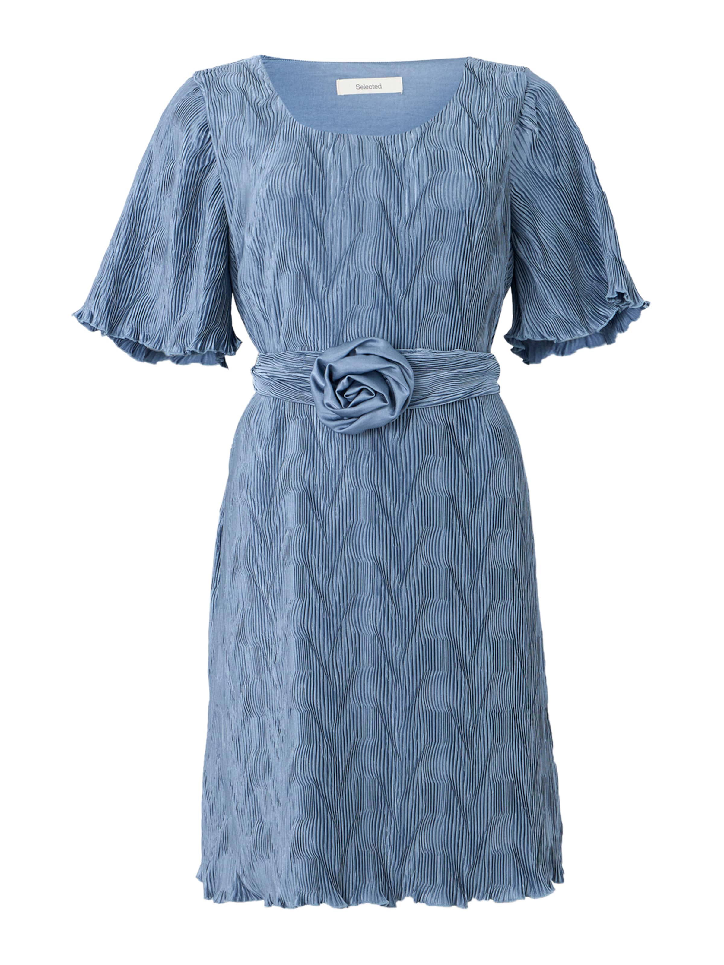 SELECTED Robe 'SLFANYA' en saphir, Vue avec produit