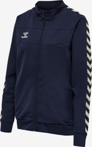 Hummel Athletic Zip-Up Hoodie in Blue