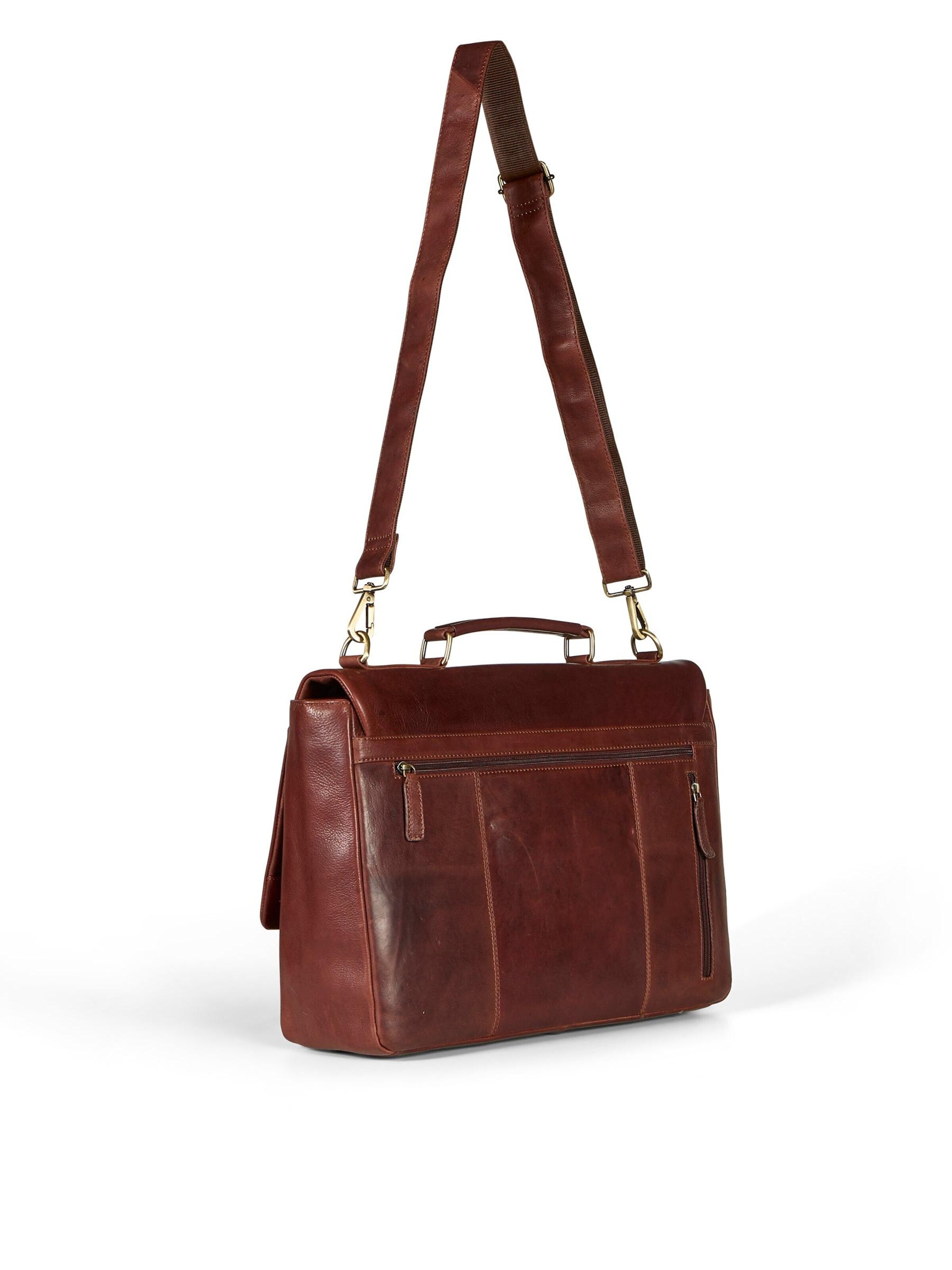 Valigetta ventiquattrore 'Howard Briefcase Edmond Brown' di Howard London in marrone