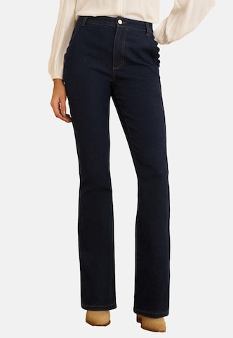 mėlyna love & roses Platėjantis Džinsai: priekis