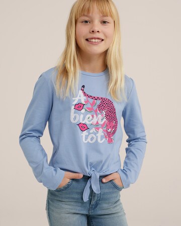 WE Fashion Shirt in Blauw: voorkant