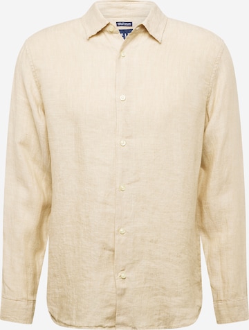GAP Regular fit Button Up Shirt in Beige: front