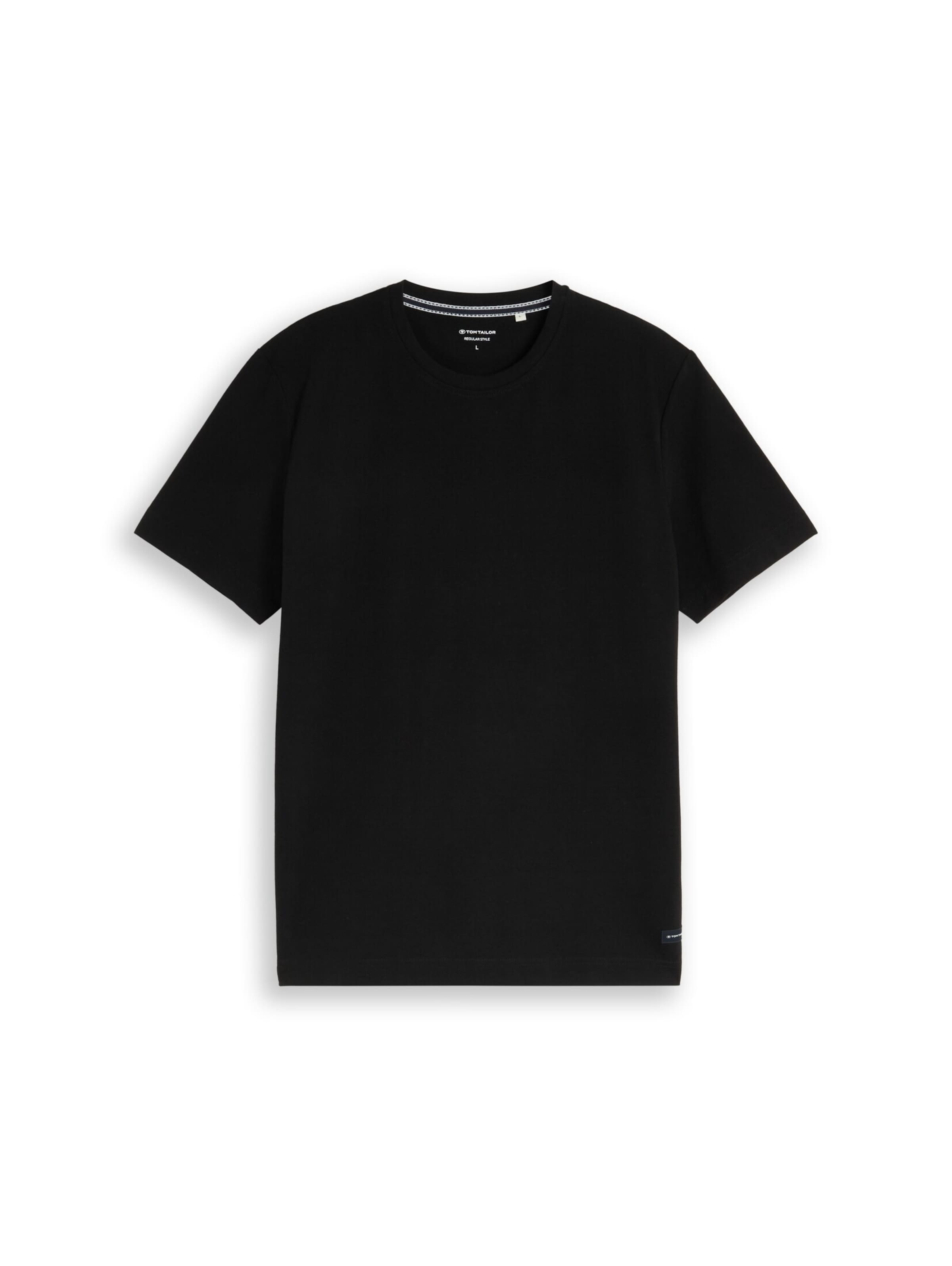 T-Shirt TOM TAILOR en noir : devant