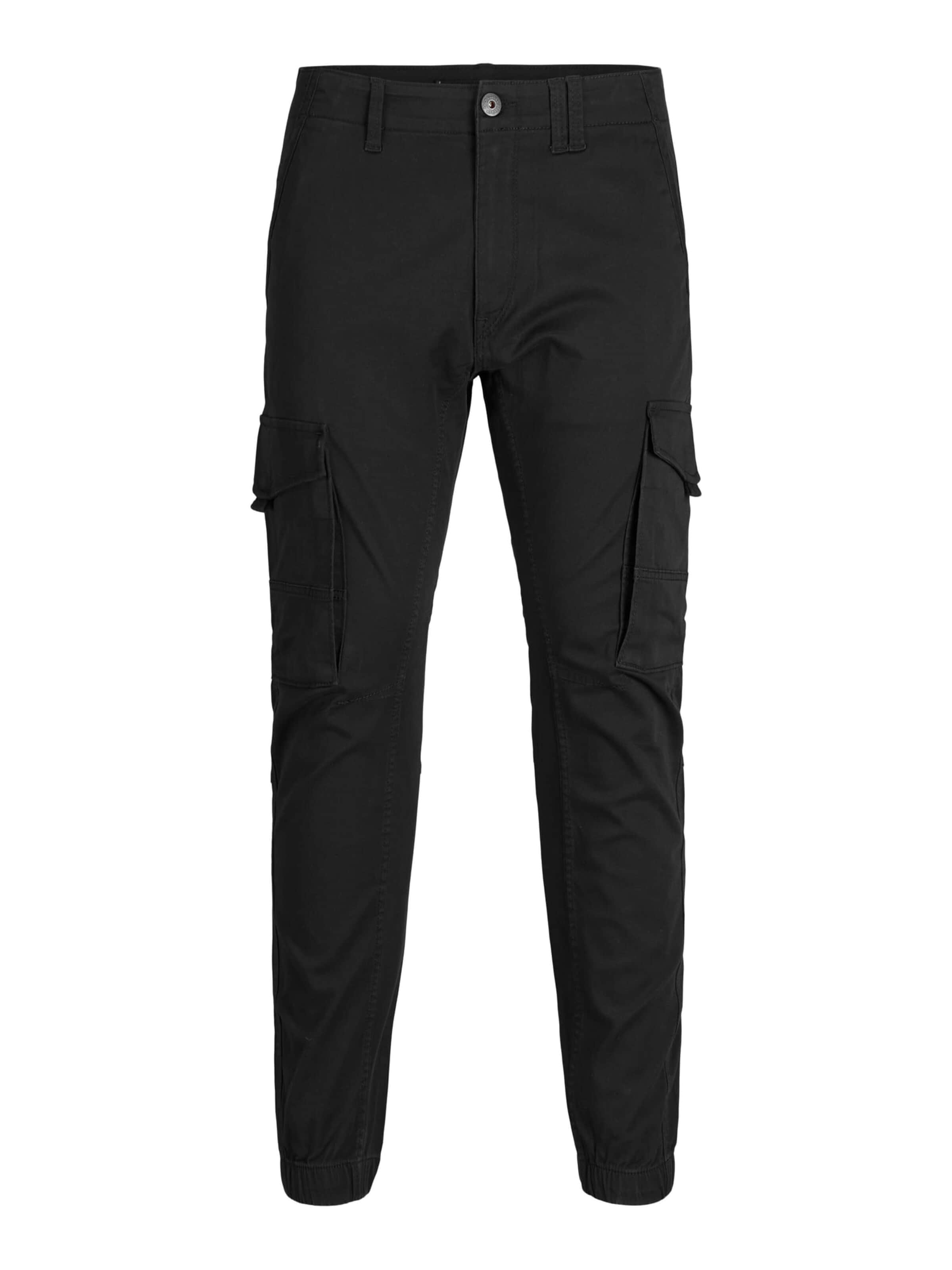 JACK & JONES Baggy Broek 'paul' in Zwart: voorkant
