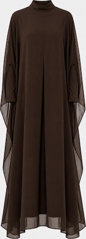 Robe 'Bat Sleeve Chiffon Dress' Touché Privé en marron : devant