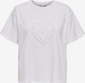 T-shirt 'ONLZAMMY' ONLY en blanc : devant