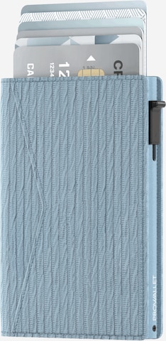 Prowallet Portemonnee 'Pasjeshouder Slim Ripple' in Blauw: voorkant