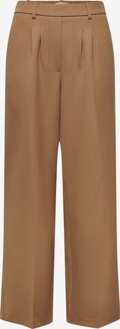 JDY Wide leg Pleat-Front Pants 'KENYA' in Brown: front