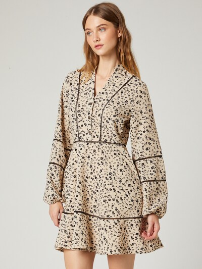 Guido Maria Kretschmer Collection Kleid 'Mala' in beige / schwarz, Modelansicht