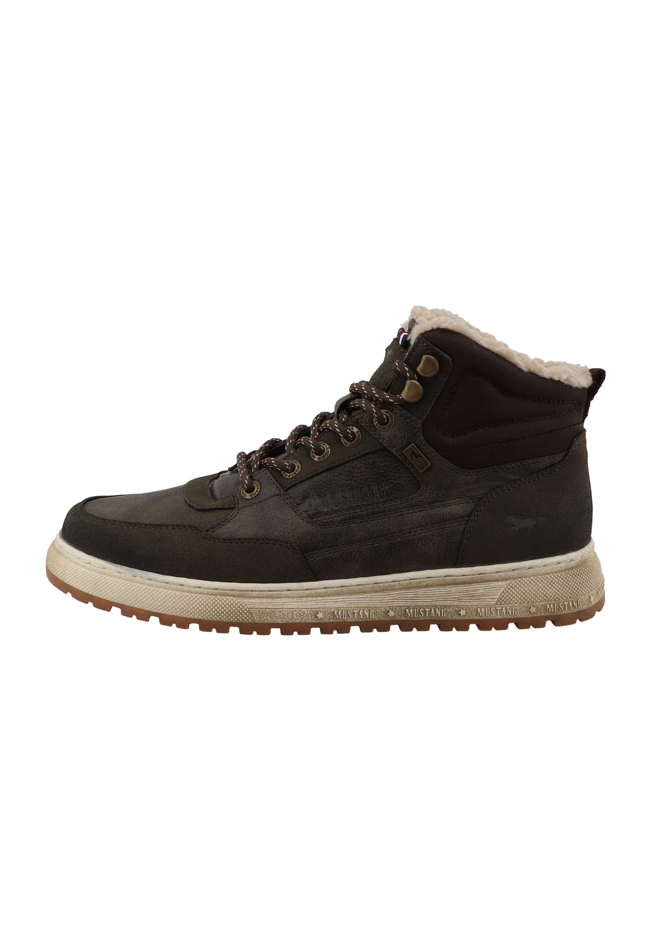 MUSTANG - Botas com atacadores em castanho