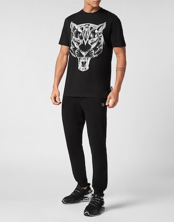Plein Sport - Camiseta 'Chrome Tiger' en negro