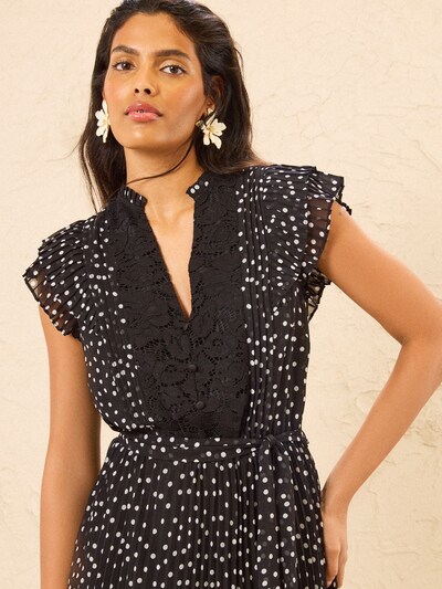 Rochie pe 36 love & roses pe negru / alb, Vizualizare produs