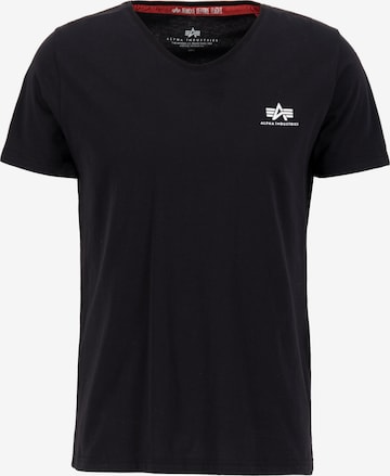 ALPHA INDUSTRIES Shirt in Zwart: voorkant