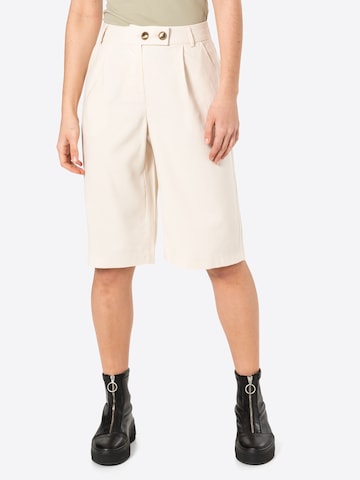 VILA Loose fit Pleat-Front Pants 'ANINA' in Beige: front