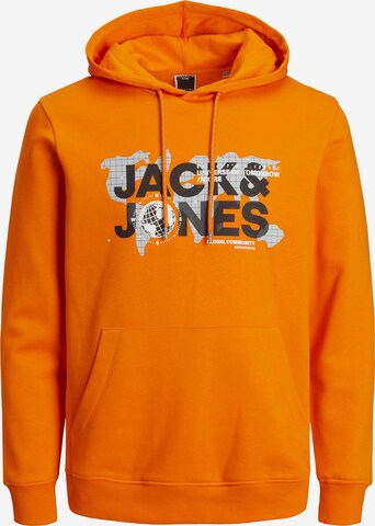 JACK & JONES Mikina 'DUST' – oranžová: přední strana