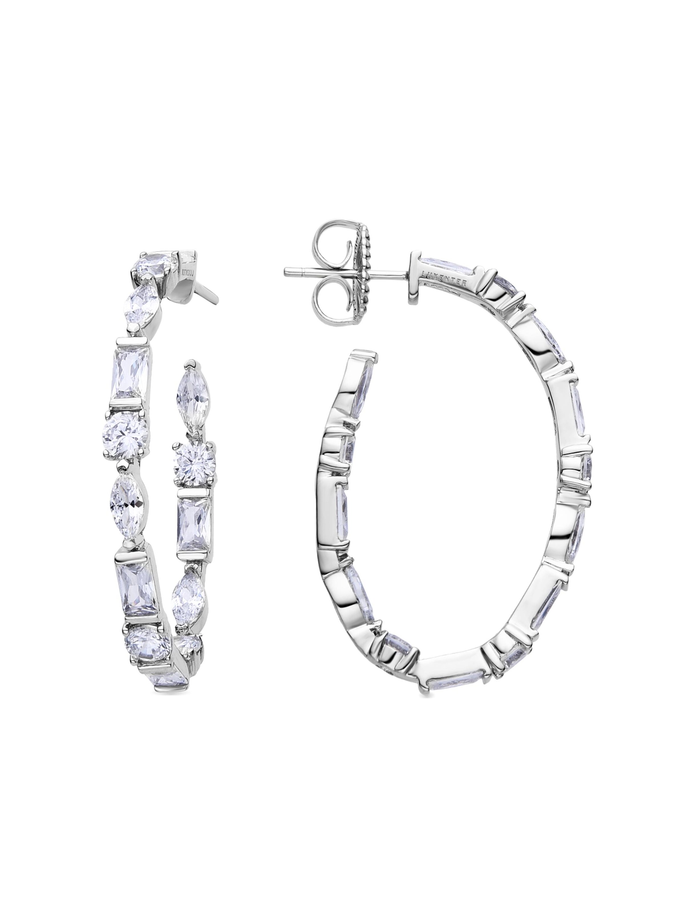 Orecchini 'Grimchi' di Luxenter in argento: frontale