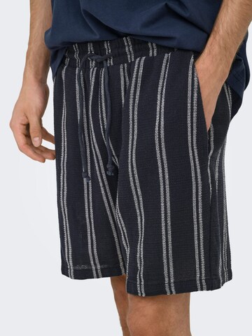 ONLY Baggy Trousers 'Trev' in Blue