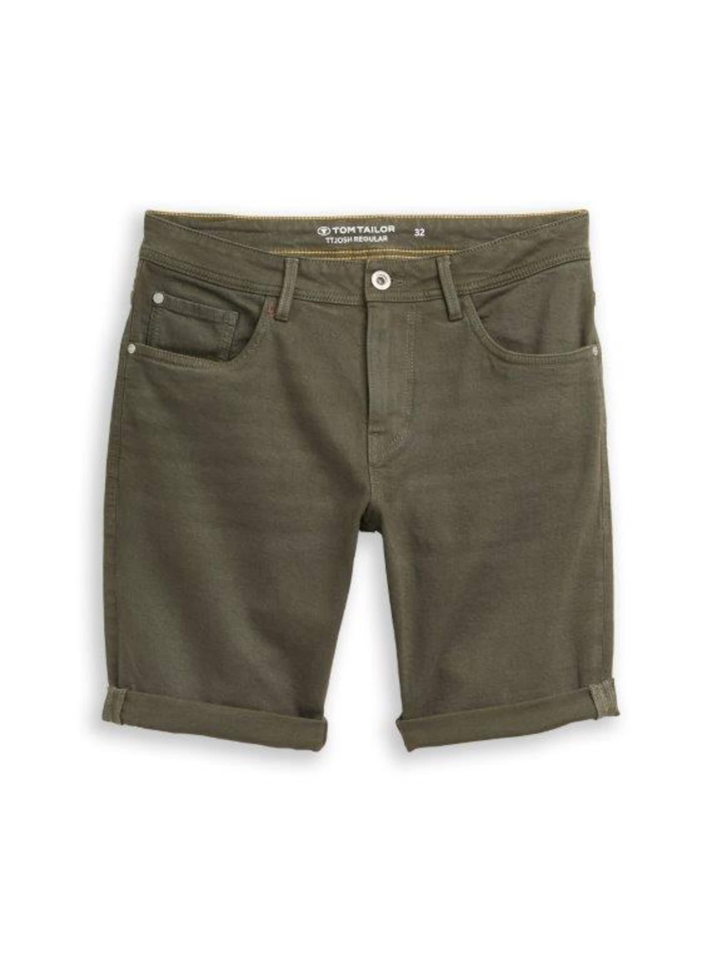 TOM TAILOR Regular Shorts 'Josh' in Grün: Vorderseite