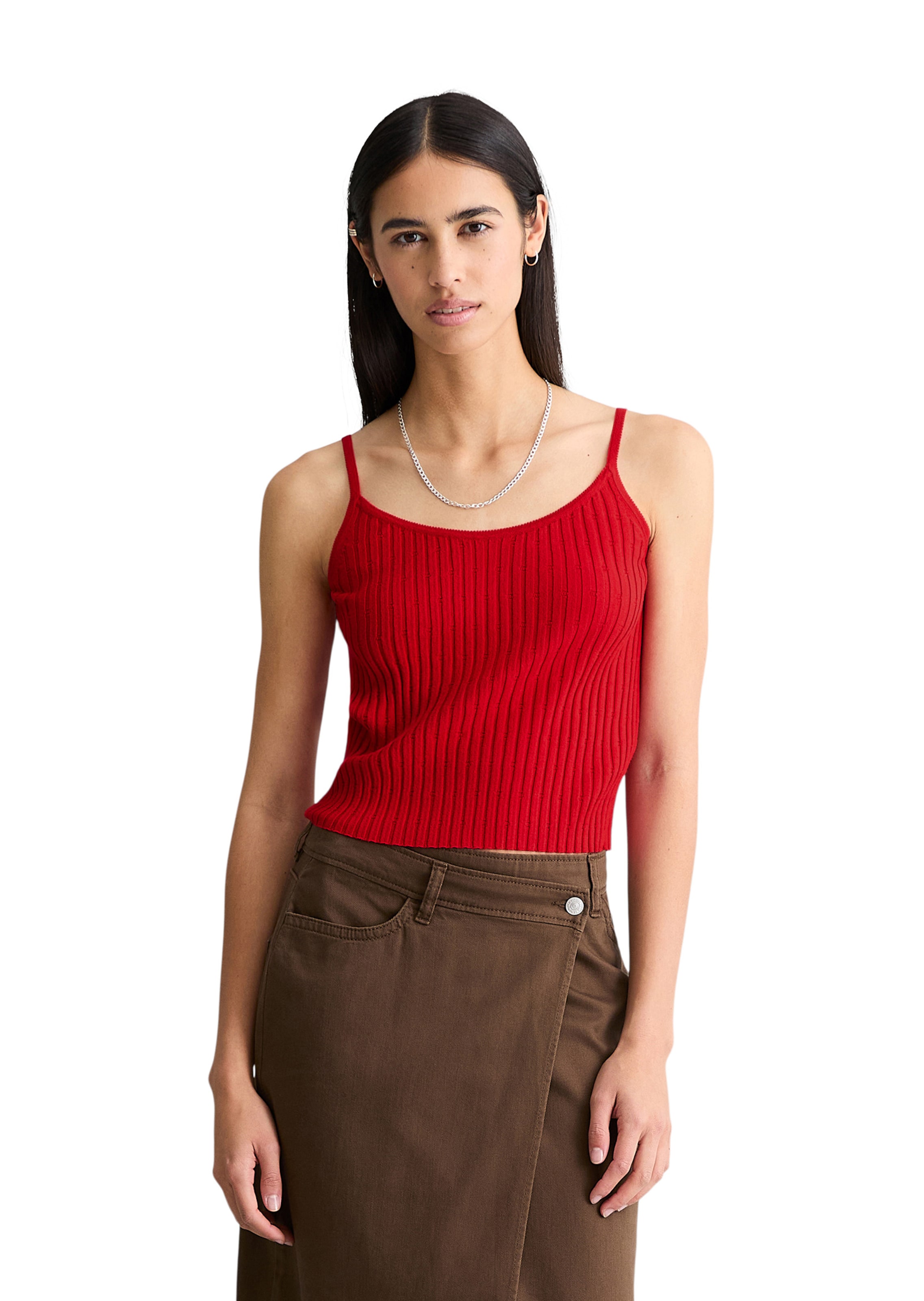 Marc O'Polo DENIM Top in Rood: voorkant