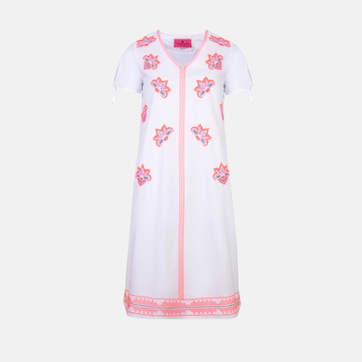 LIEBLINGSSTÜCK Vestido de verano 'Nica' en azul claro / esmeralda / rojo claro / blanco, Vista del producto