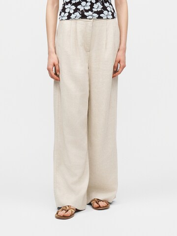 Wide leg Pantaloni con pieghe di Abercrombie & Fitch in grigio: frontale