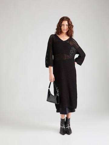 VERO MODA Knitted dress 'MADERA' in Black: front