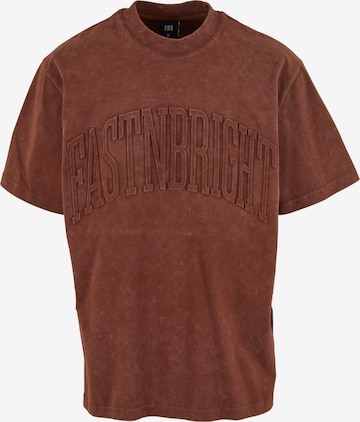 Fast & Bright Koszulka 'Fast and Bright' w kolorze brązowy: przód