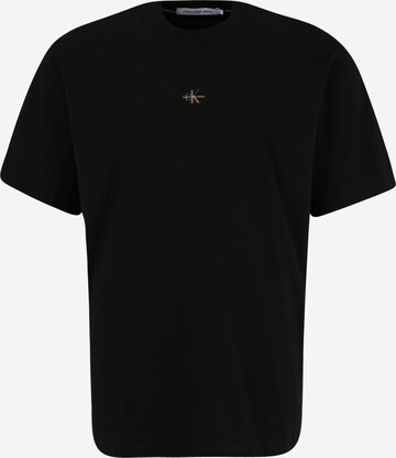 T-Shirt Calvin Klein Jeans Plus en noir : devant